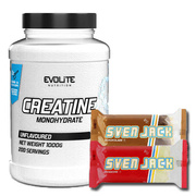 Evolite Creatine Monohydrate 1000g + 2x SvenJack 125g GRATIS