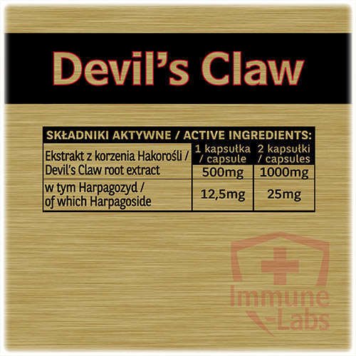 Immune-Labs Devil's Claw 120 500mg kapsułek